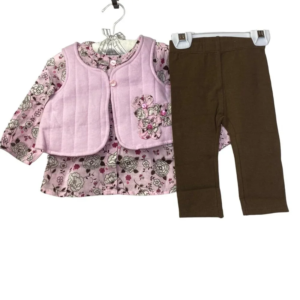 FIRST IMPRESSION BABY GIRL 6-9 MOS ‎ 3 PCS SET OUTFIT NWT